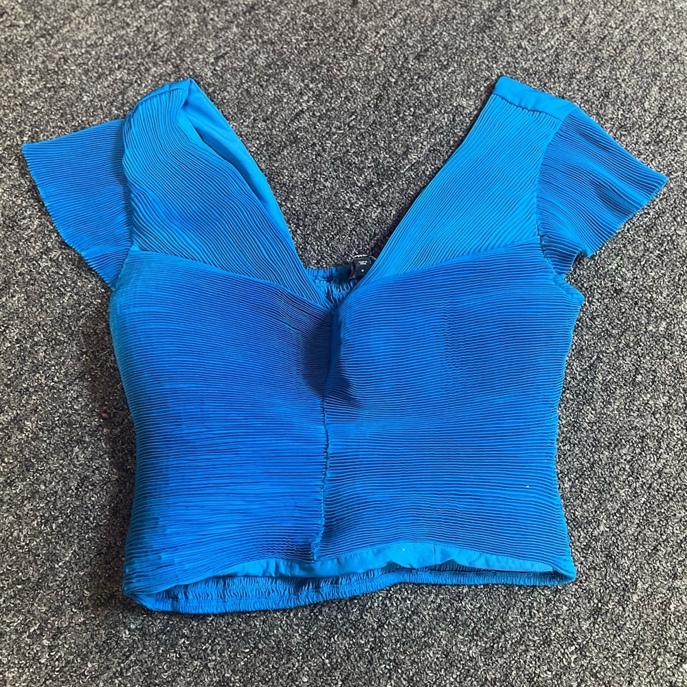 Express blue crop top
